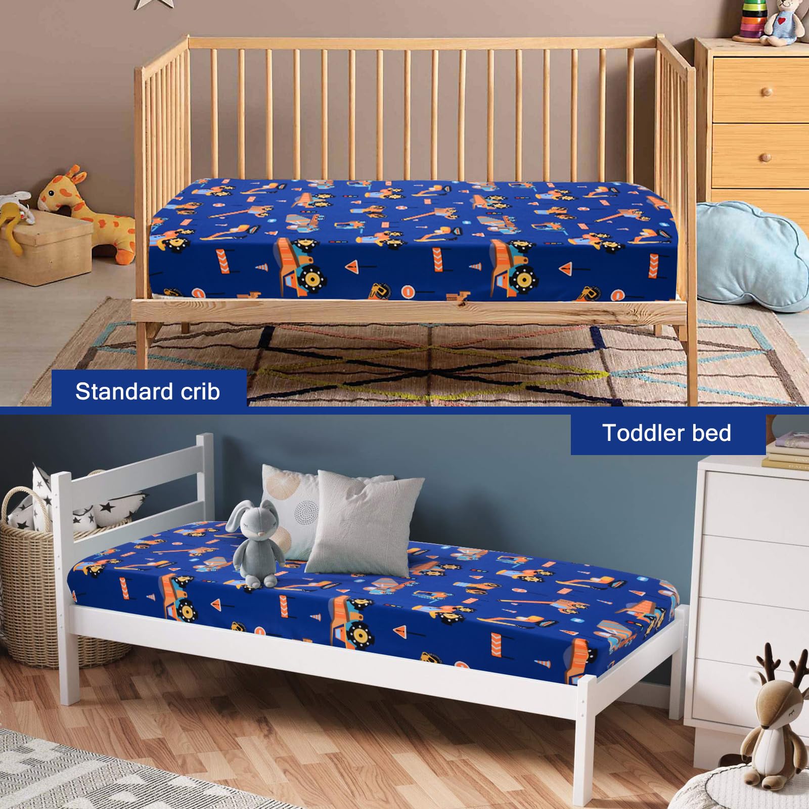 UOMNY playful dumpers and bulldozers design inspires nursery decor