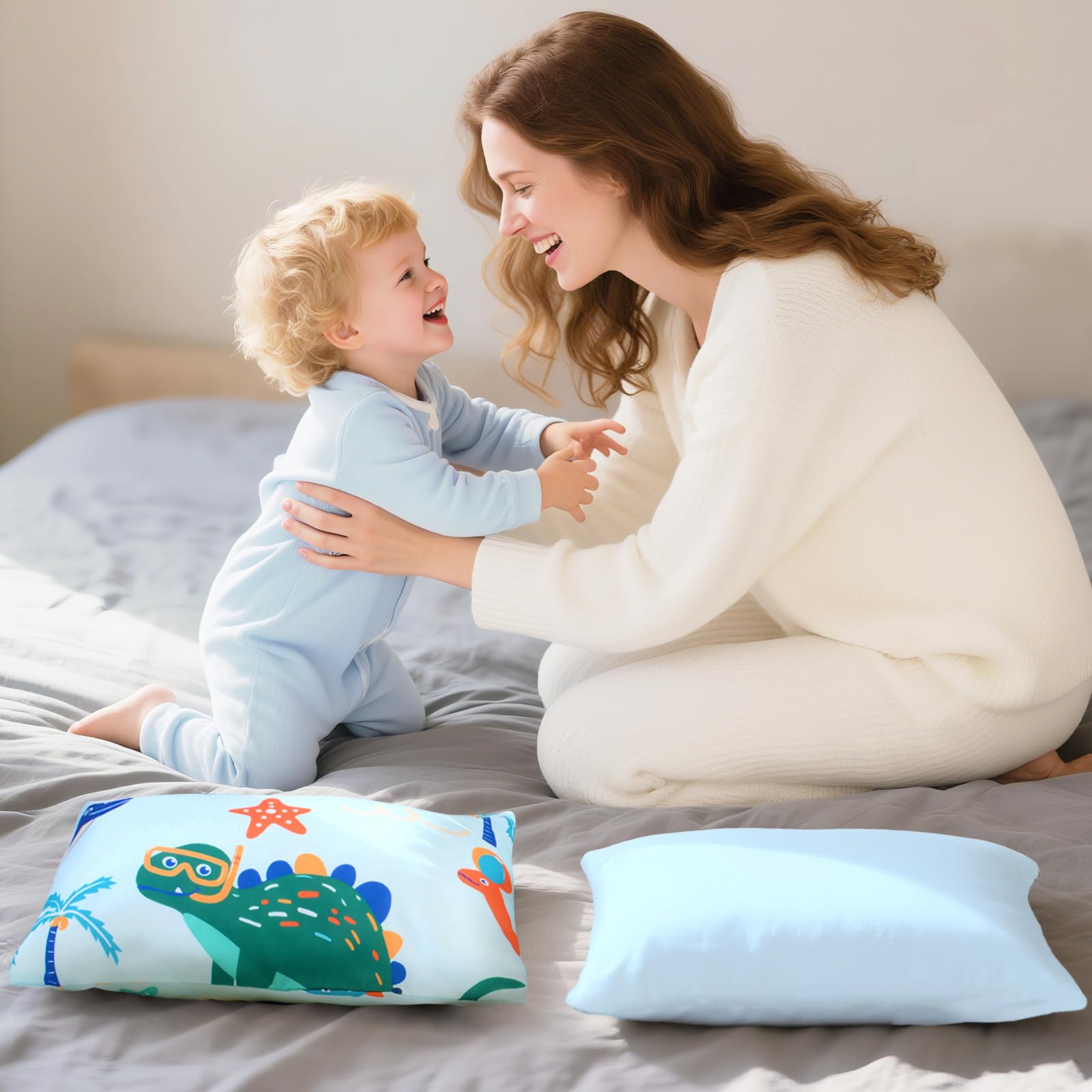 UOMNY cartoon-pattern pillowcase adds playful fun for toddlers during naps