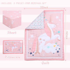 UOMNY crib comforter pink heart, cozy warmth ideal for chilly nights.