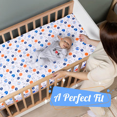 UOMNY 360-degree wrap crib sheet, secure fit for active sleepers