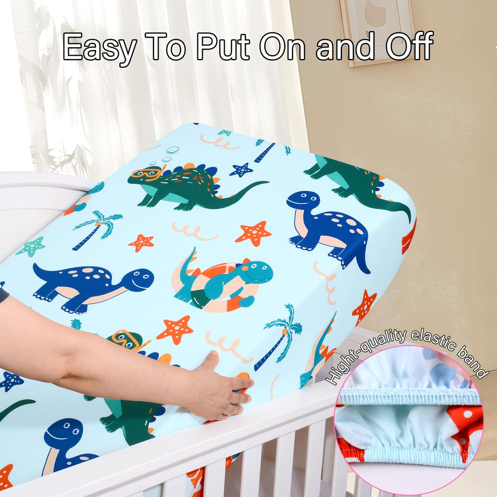 UOMNY unisex crib sheet with boys-girls pattern adds playful charm