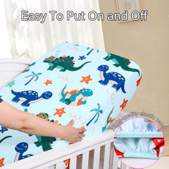 UOMNY unisex crib sheet with boys-girls pattern adds playful charm