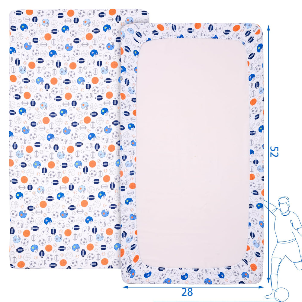 UOMNY standard crib size sheet, easy swap between crib and toddler bed