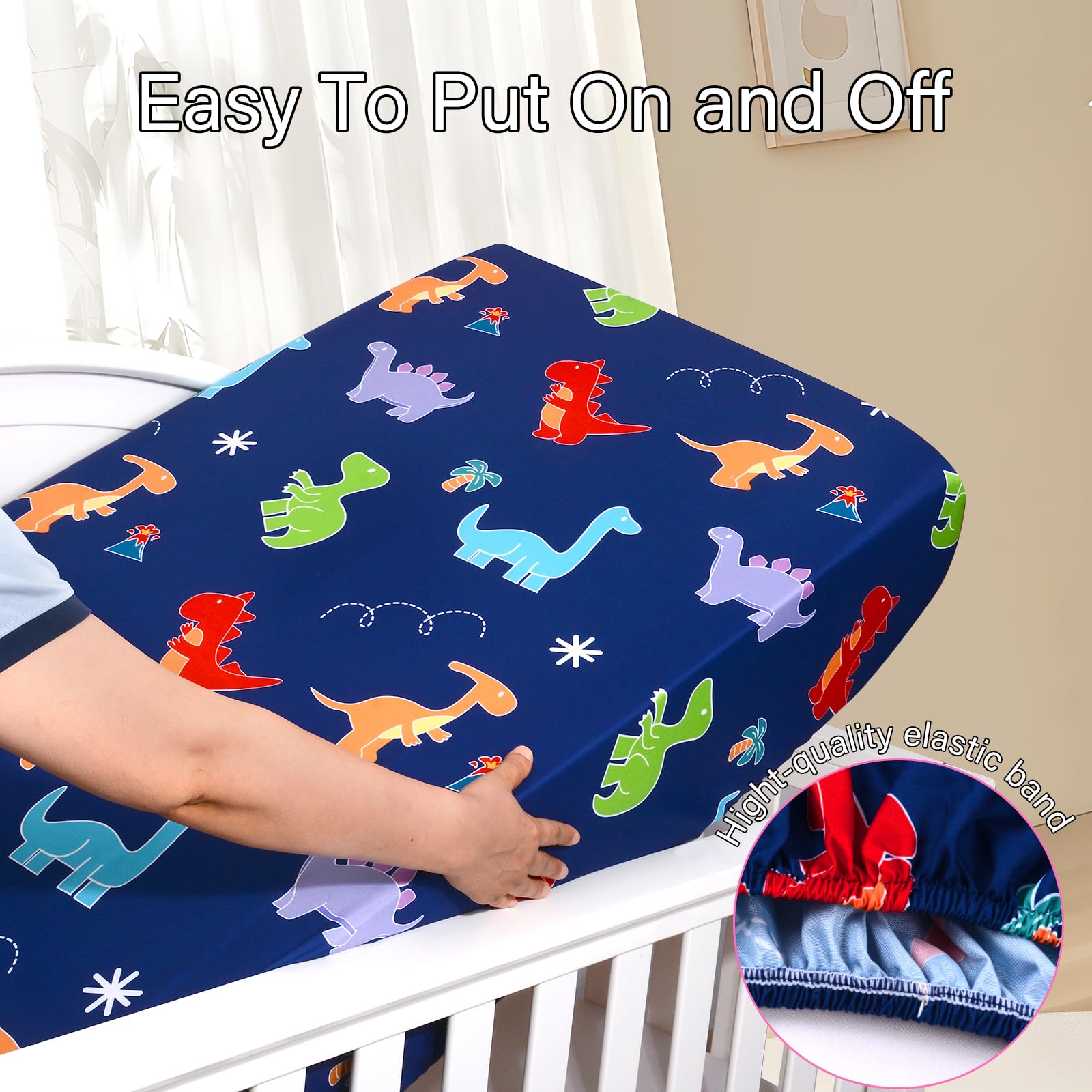 UOMNY crib sheets design with cute patterns appealing to kids.
