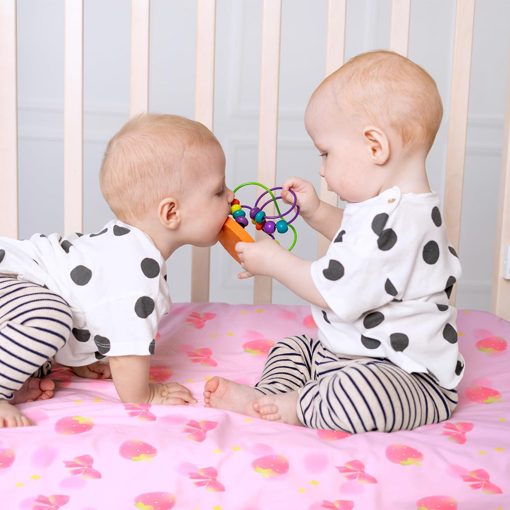 UOMNY Cute themed crib sheet adds cheerful vibes to the baby's room.