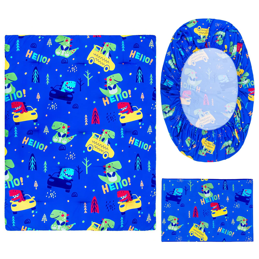 UOMNY dinosaur crib sheet fitted fits standard crib snugly for safe sleep.