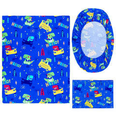 UOMNY dinosaur crib sheet fitted fits standard crib snugly for safe sleep.