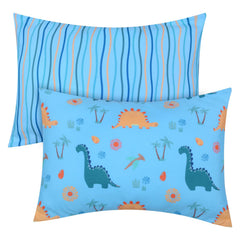 UOMNY dinosaur toddler pillowcase 13x18 front view, soft fabric ideal for comfy sleep