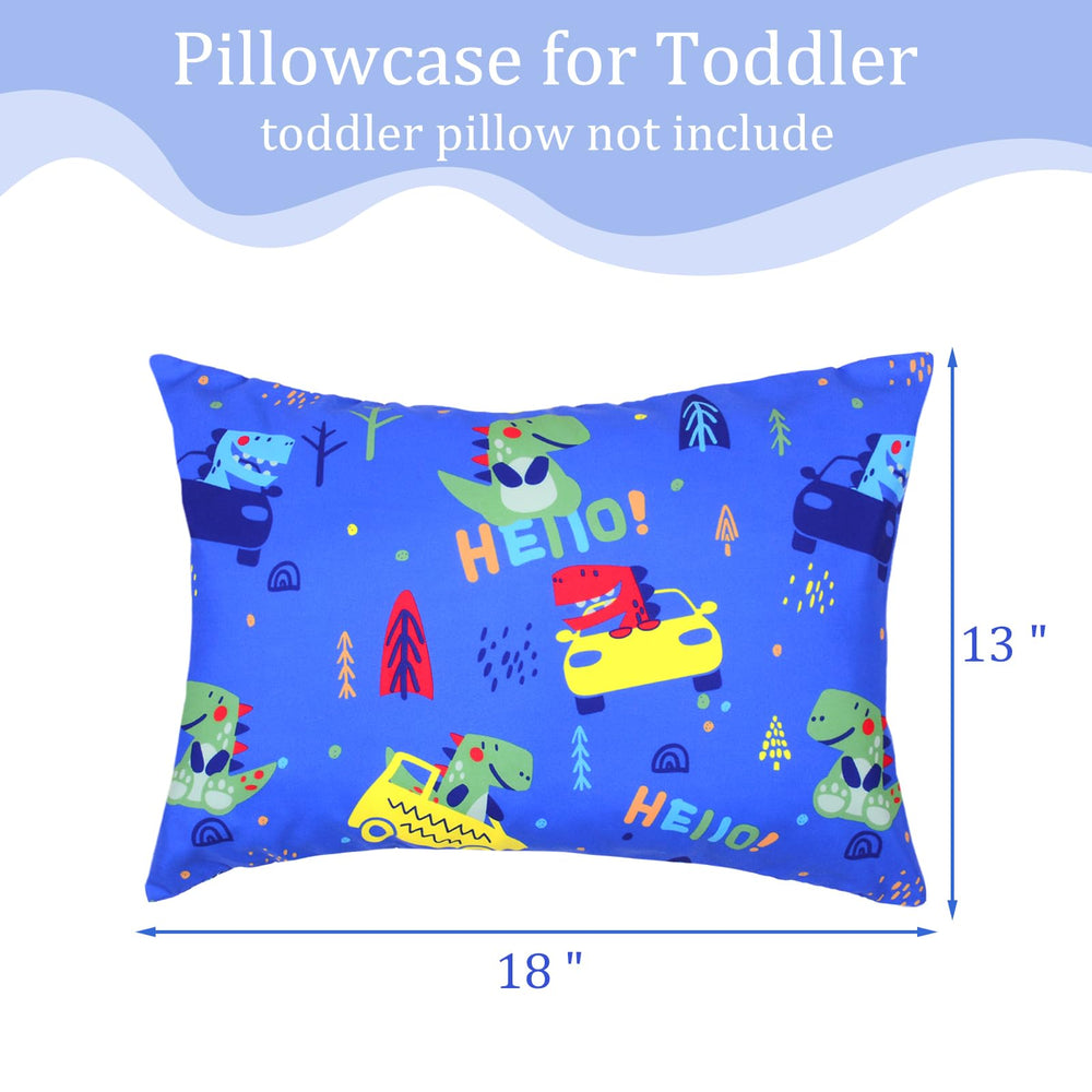 UOMNY envelope-closure dinosaur pillowcase reducing hair snagging during use.