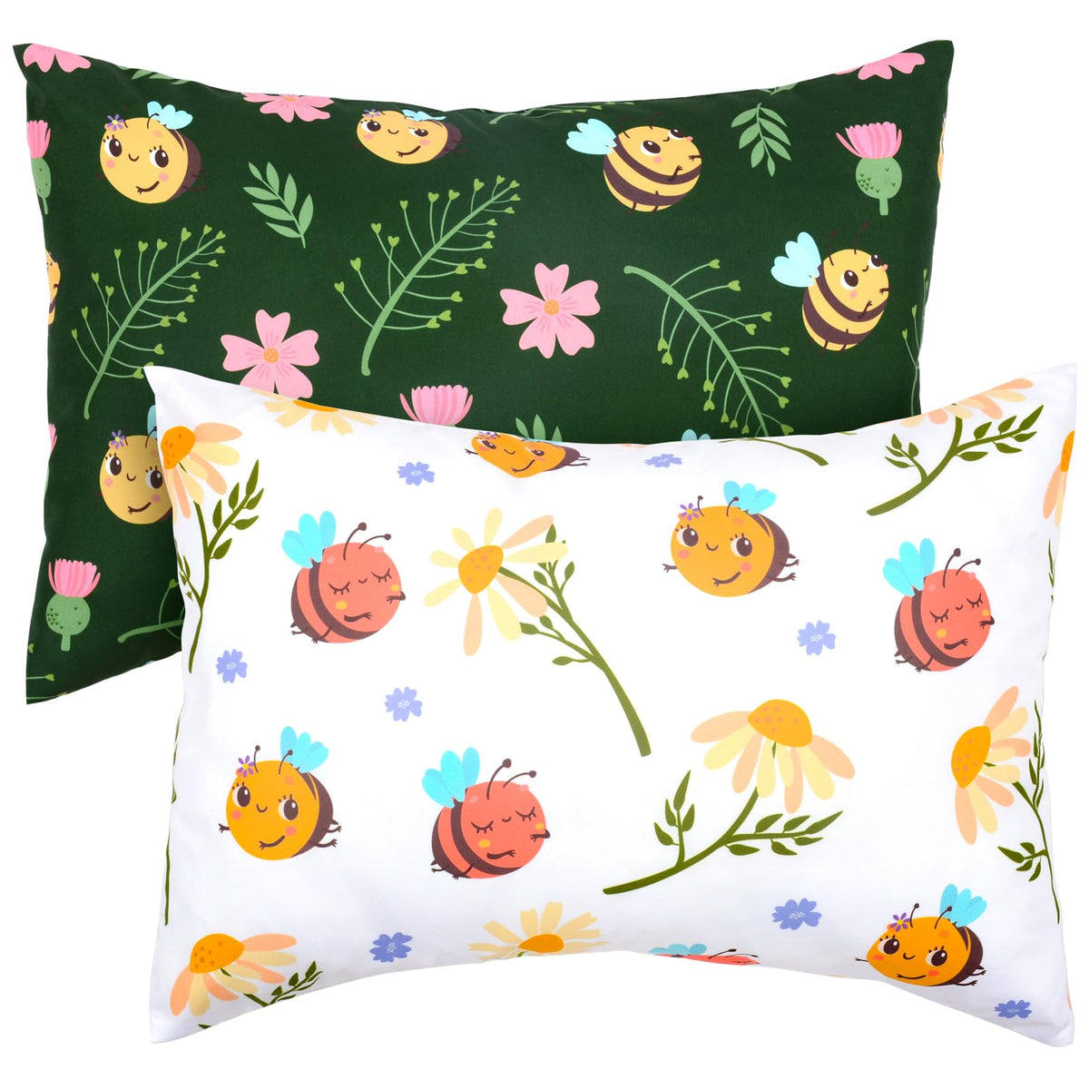 UOMNY Honeybee toddler pillowcase 13x18 with soft breathable fabric for gentle skin