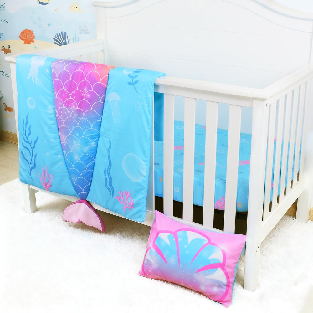 UOMNY Mermaid shells and pearls print brings playful, soothing nursery vibes.
