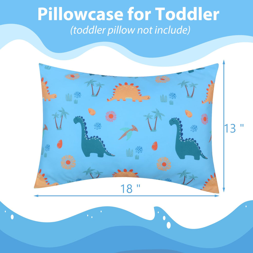 UOMNY two-pack dinosaur pillowcases perfect for quick swaps during travel
