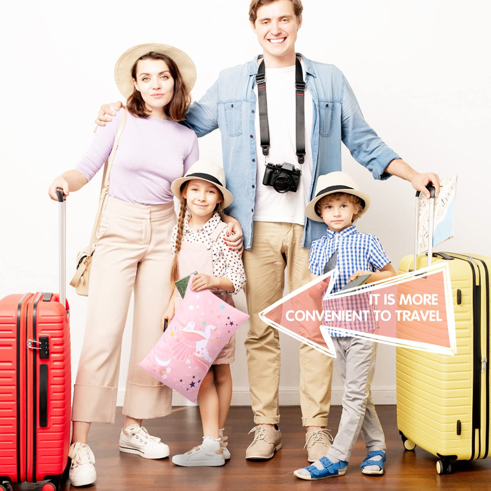 UOMNY pink travel pillowcase ideal for home travel or car