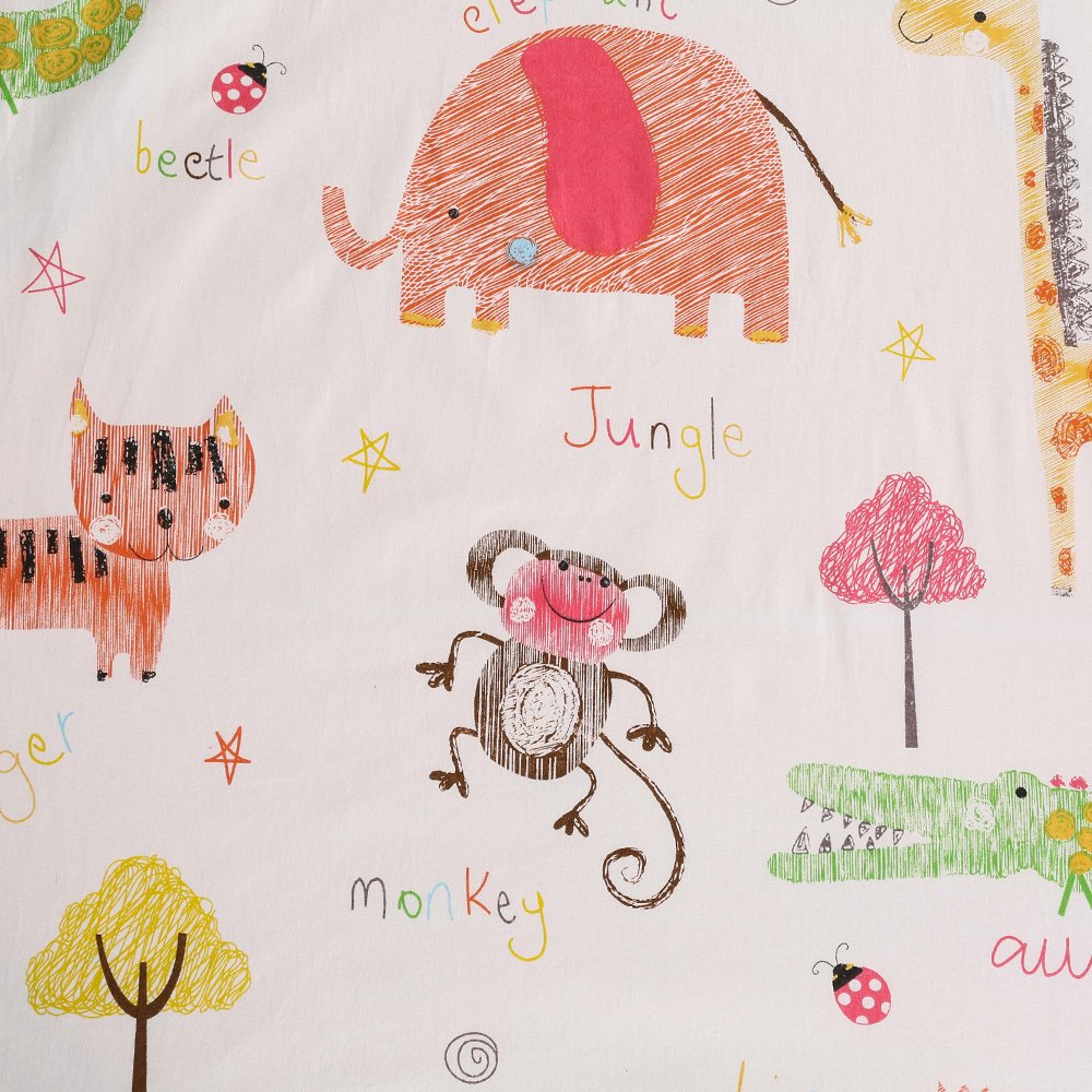 UOMNY Safari animal jungle pattern adds playful nursery touch.