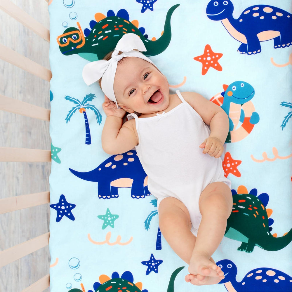 UOMNY standard crib sheet fits crib and toddler bed mattresses reliably