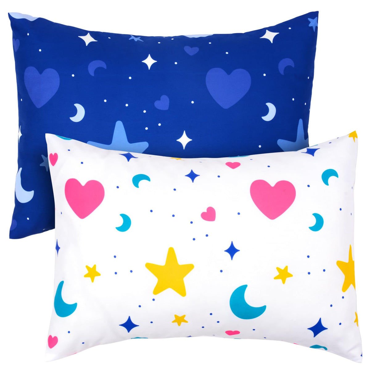 UOMNY stars and moon 13x18 toddler pillowcase, soft breathable fabric
