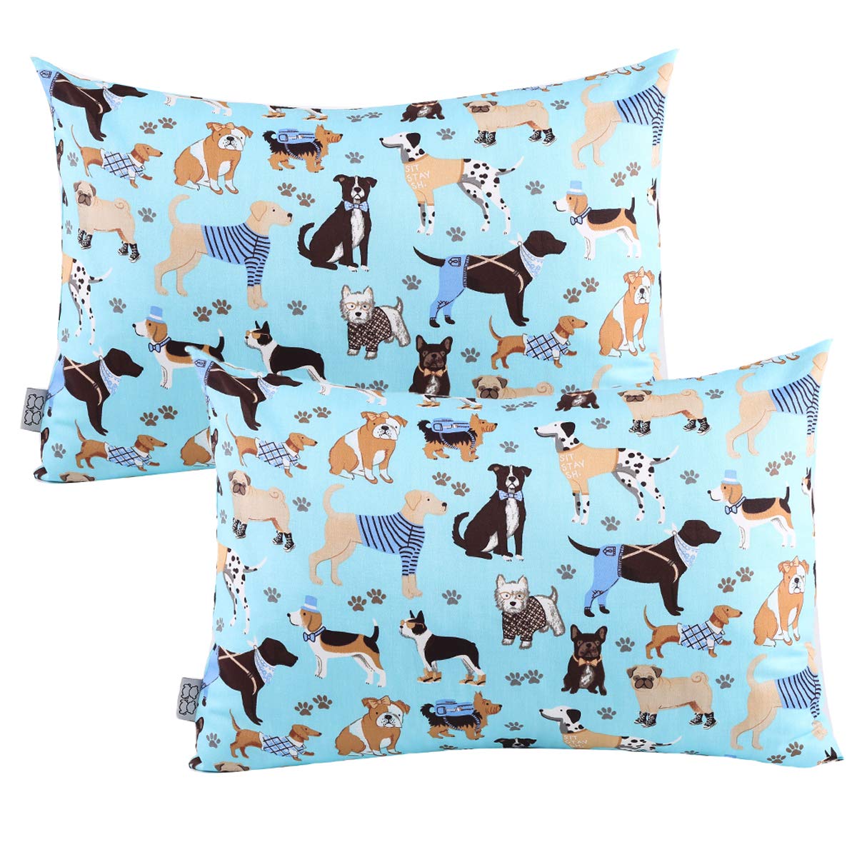 UOMNY toddler pillowcase 13x18 two-pack in soft breathable fabric for gentle nights.