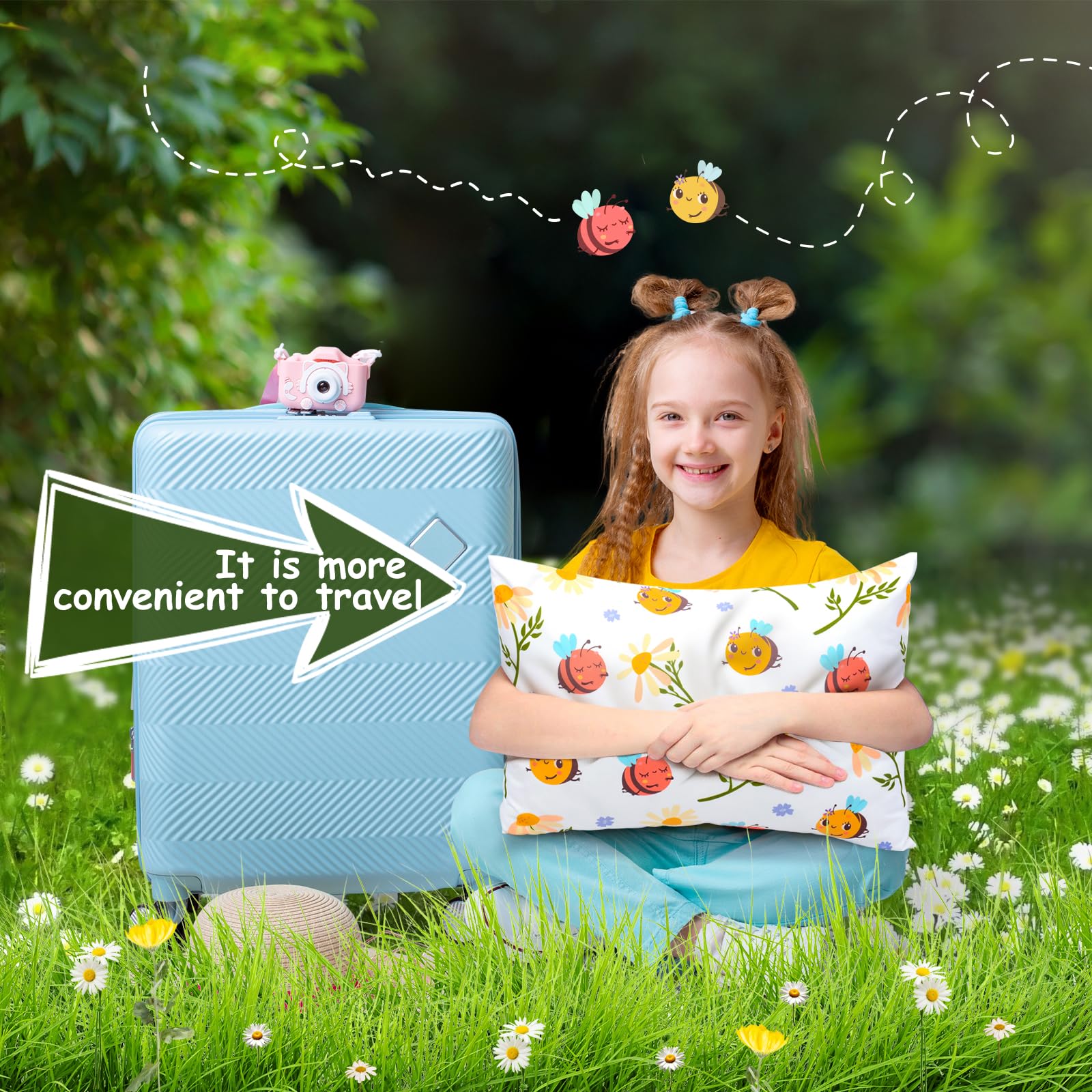 UOMNY toddler pillowcase envelope-closure keeps pillows clean and snag-free