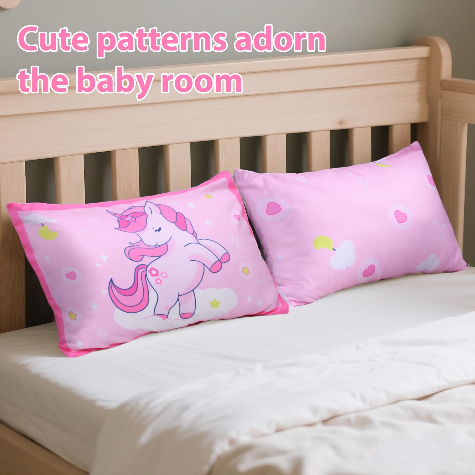 UOMNY machine-washable pillowcase; easy-care after daycare or trips