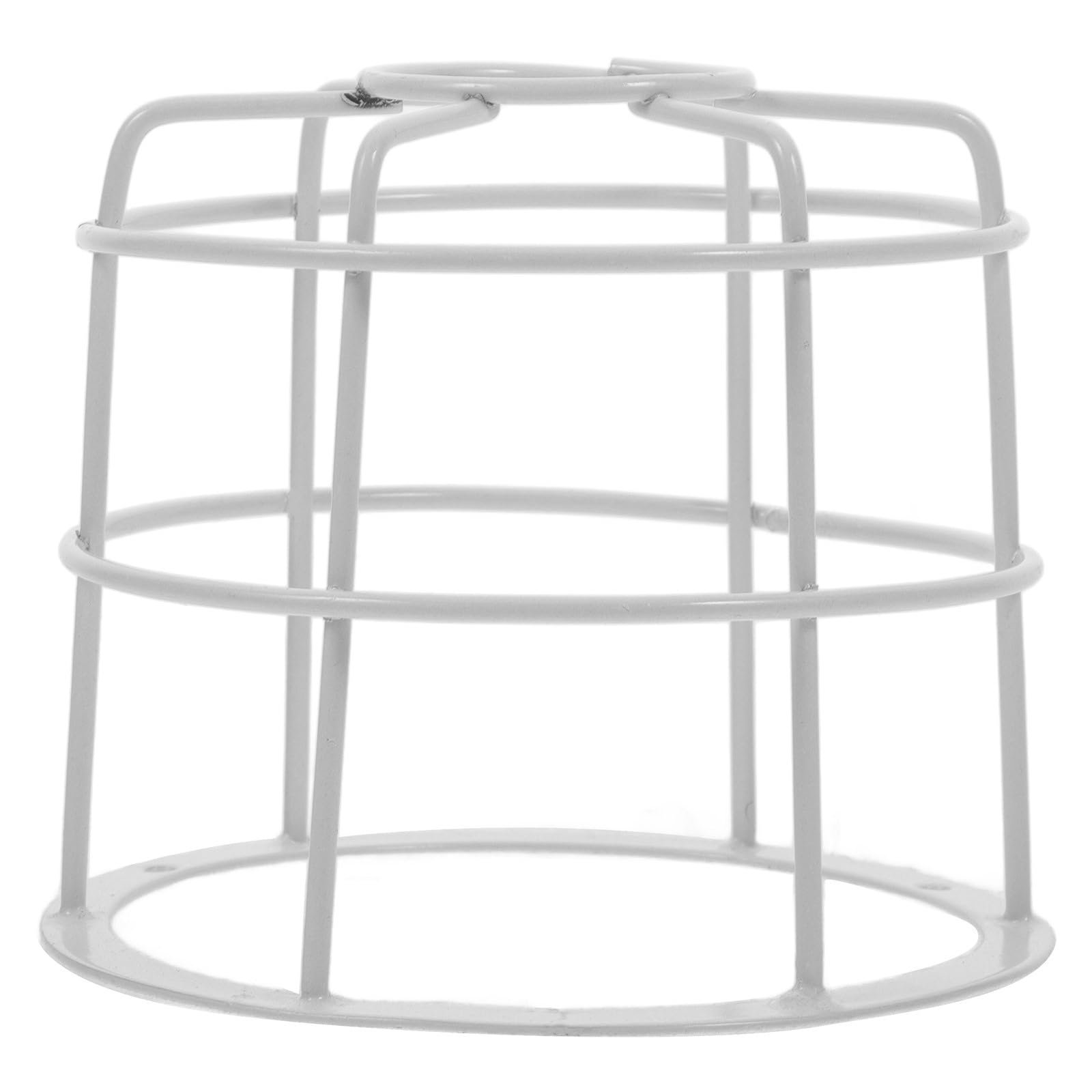 Uonlytech explosion-proof mesh sprinkler cage in white iron protecting a light fixture