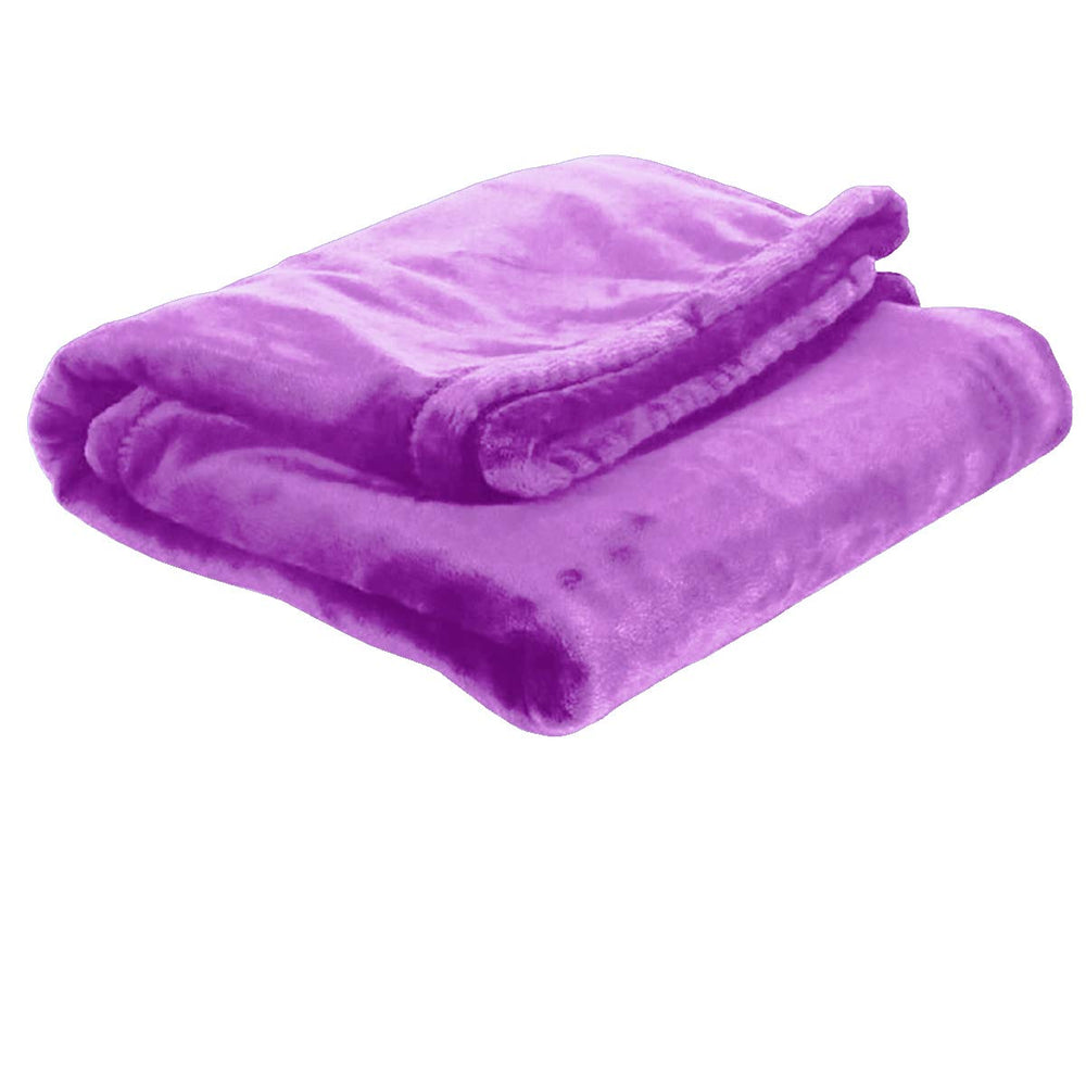 UOZZI Bedding machine-wash label, purple blanket easy care.