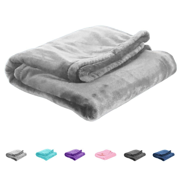 UOZZI BEDDING all-season gray flannel fleece baby blanket soft and cozy for crib use