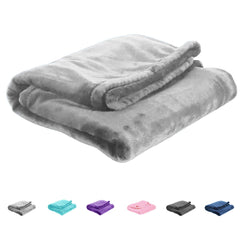 UOZZI BEDDING all-season gray flannel fleece baby blanket soft and cozy for crib use
