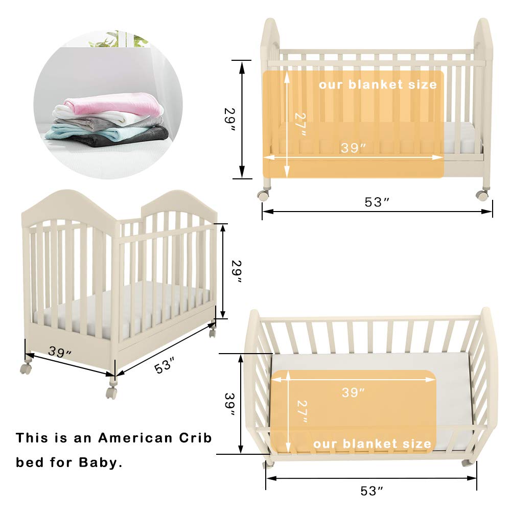 UOZZI Bedding baby blanket on crib ideal for naps