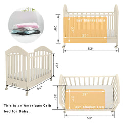 UOZZI Bedding baby blanket on crib ideal for naps
