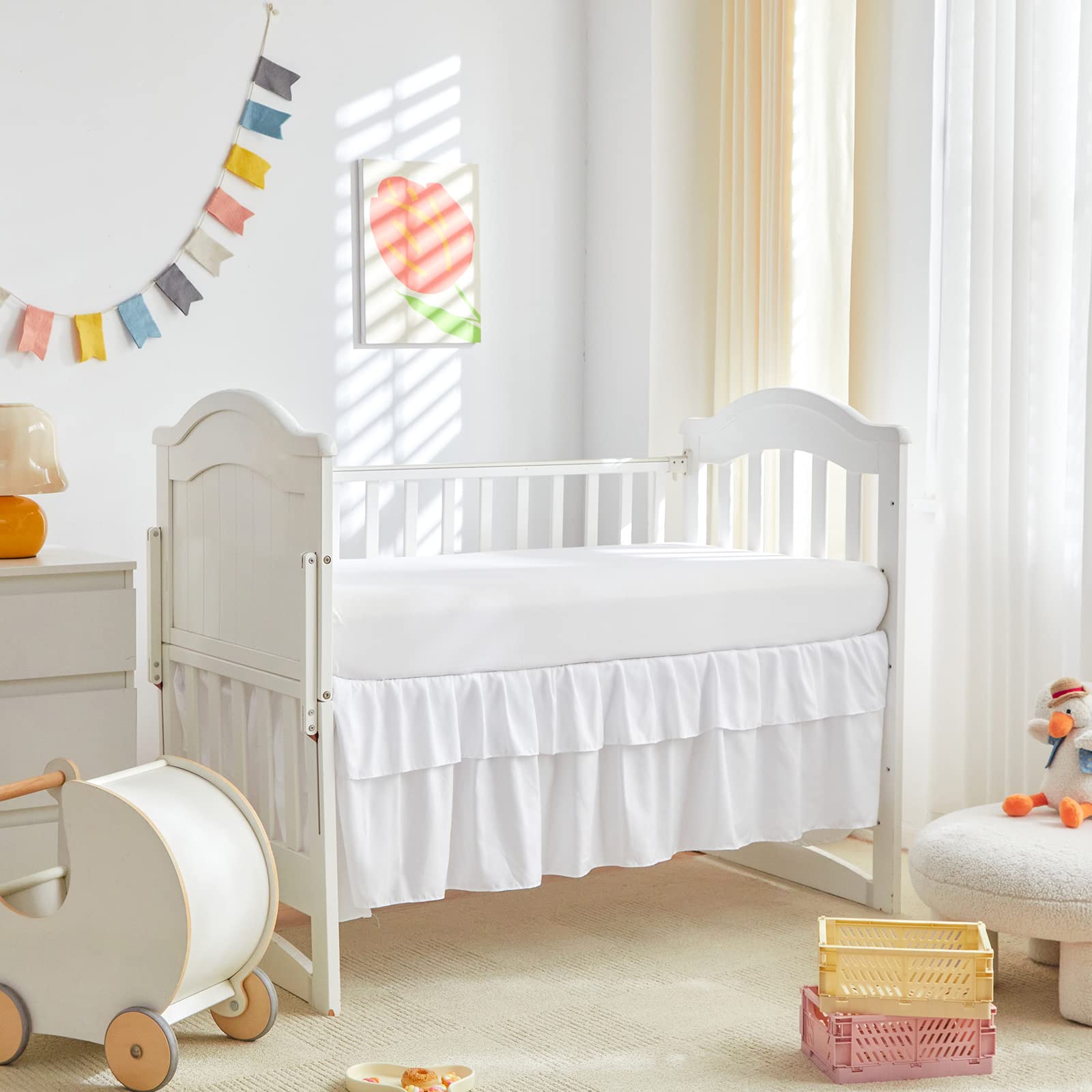 UOZZI BEDDING boho nursery scene shows stylish, cozy setup