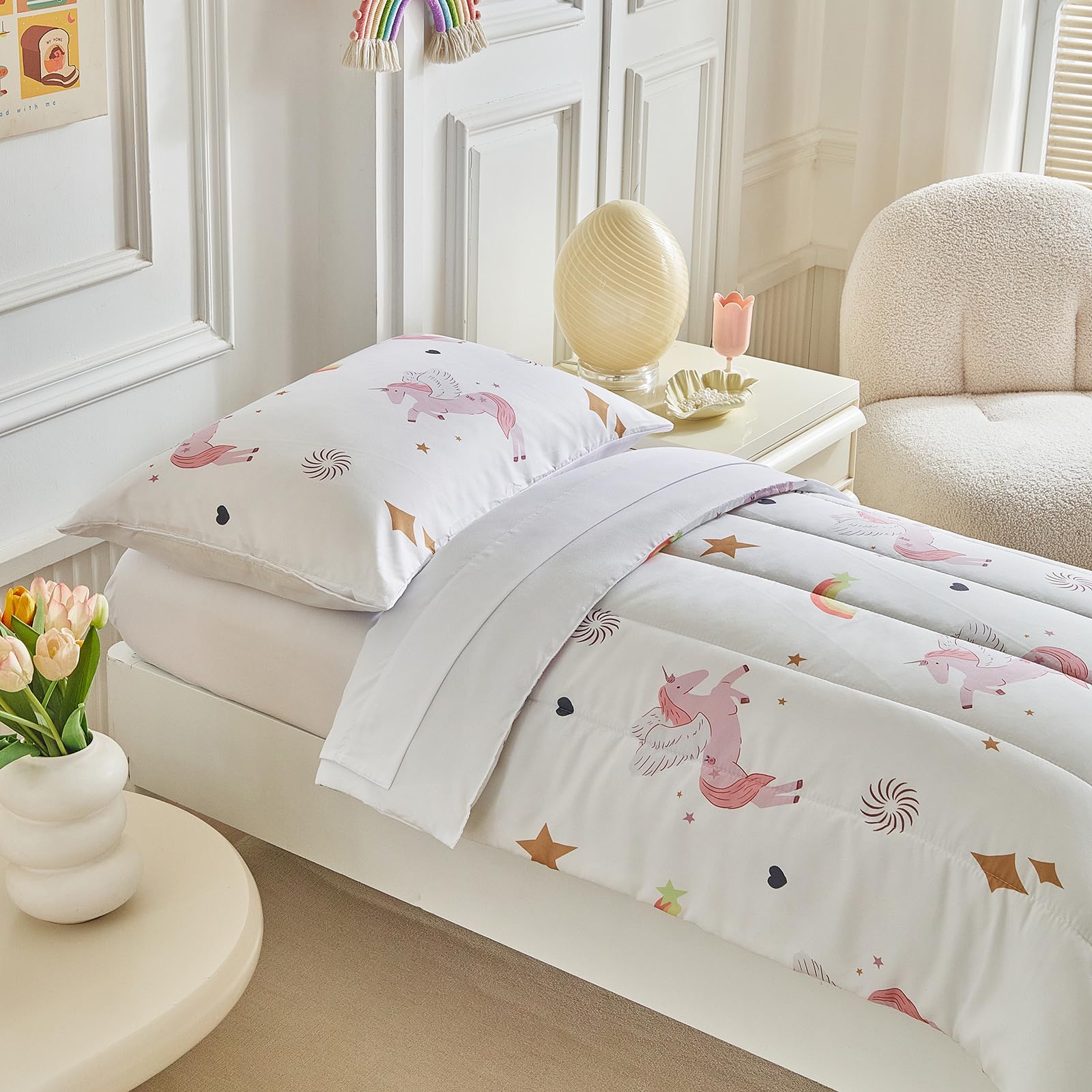UOZZI BEDDING colorful castle print sparks imagination at night