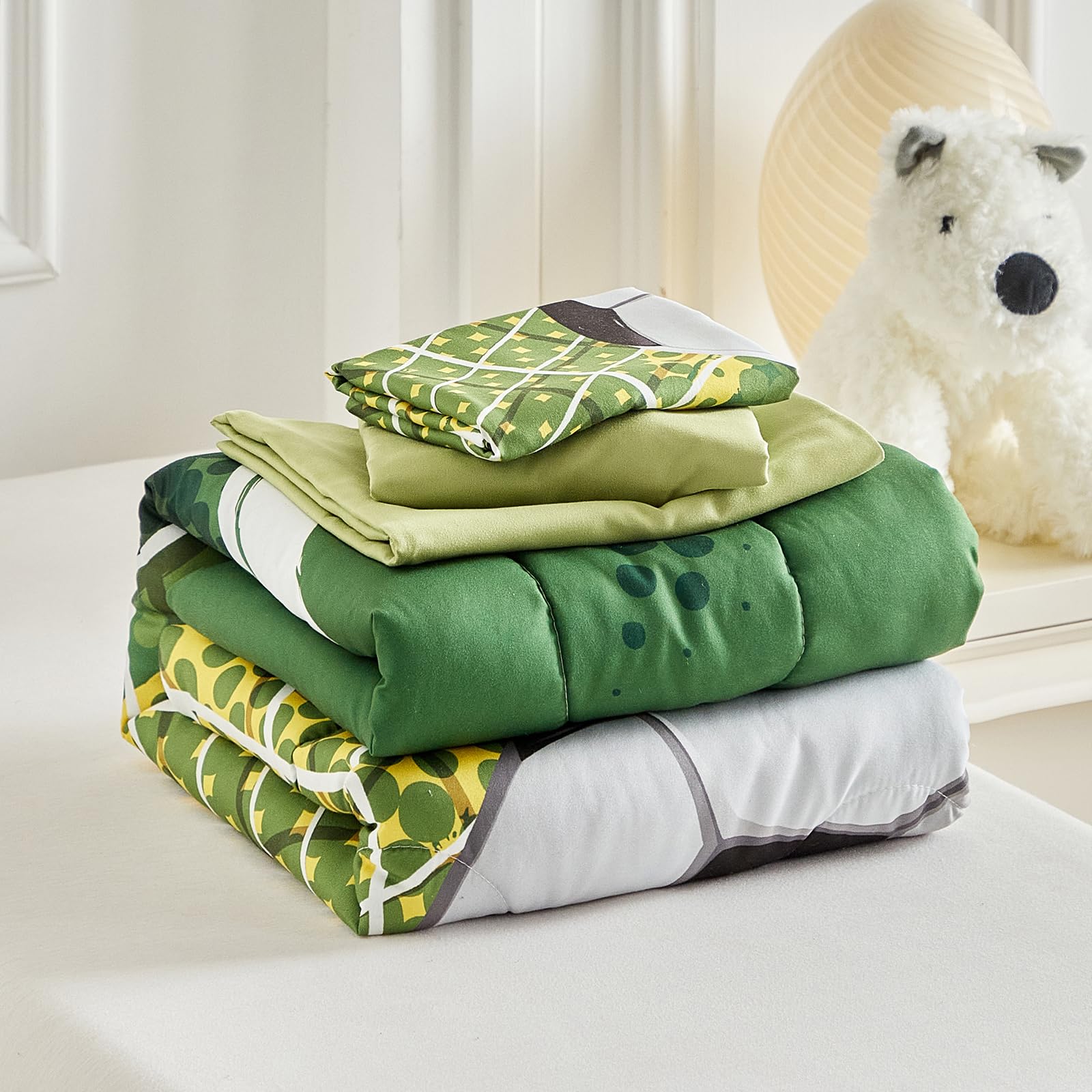 UOZZI BEDDING soccer toddler reversible pillowcase variety for sleep decor
