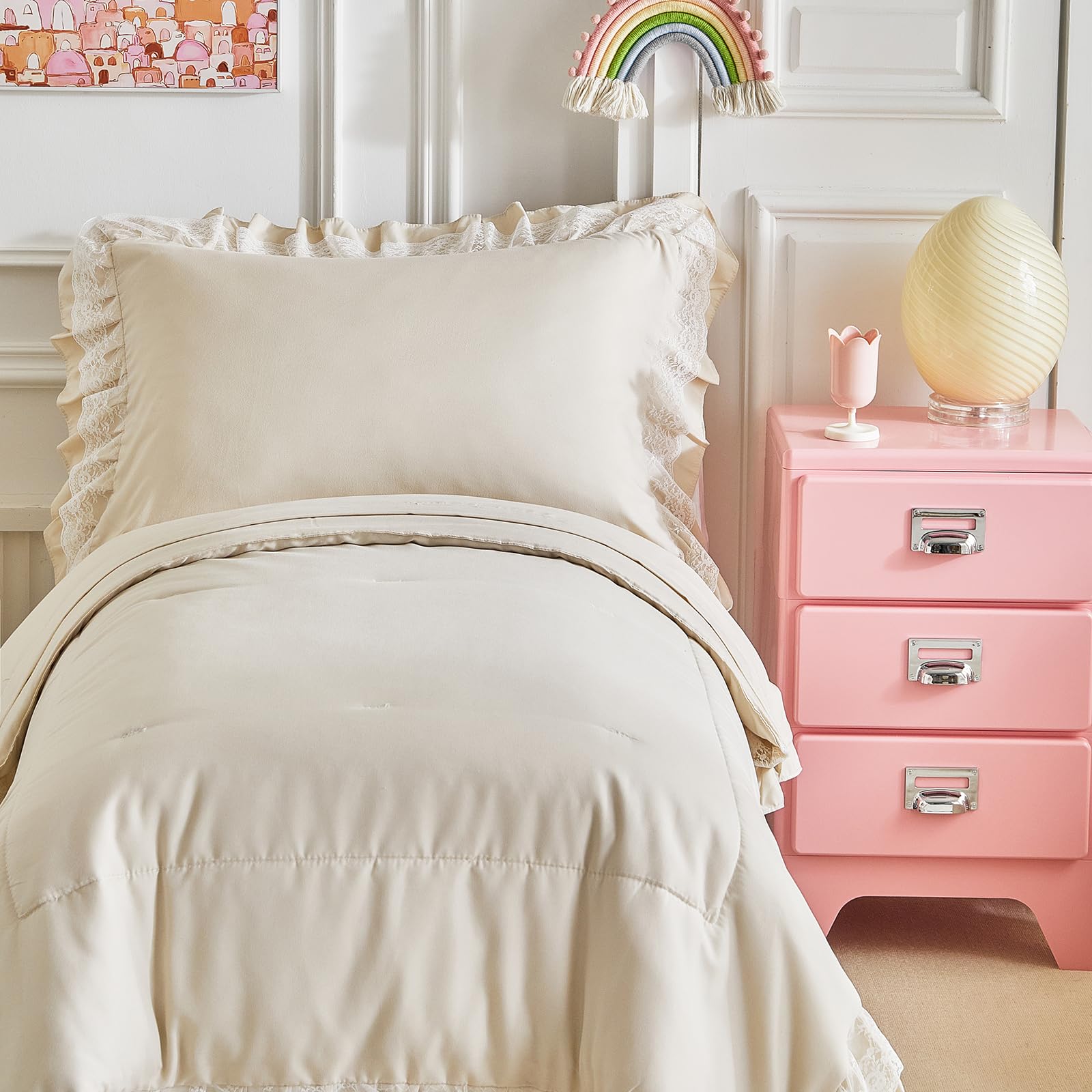 UOZZI Bedding fitted-sheet with elastic fit for standard toddler bed