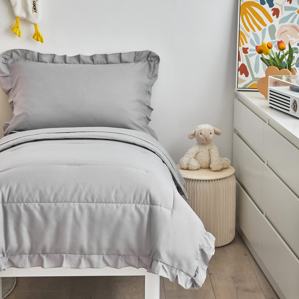 UOZZI BEDDING 4-piece set packaging highlights easy care