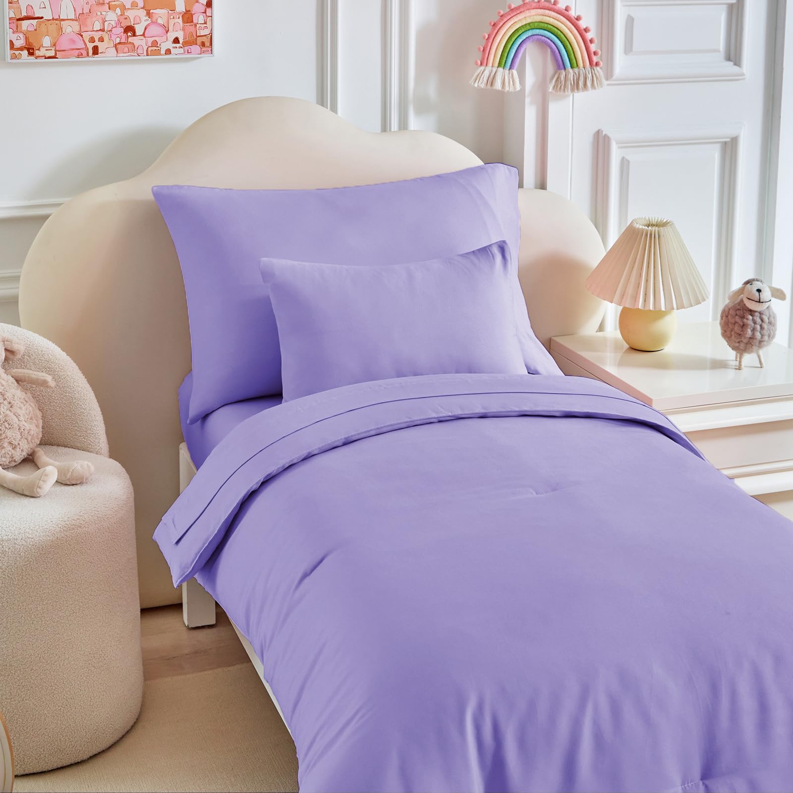 UOZZI Bedding care instructions image suggests simple washing guidance.