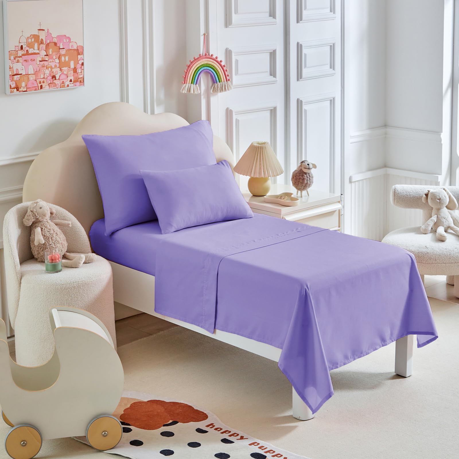 UOZZI Bedding flat sheet purple provides smooth, comfortable coverage.