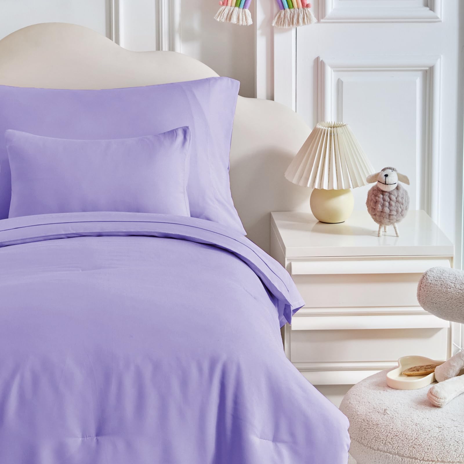 UOZZI Bedding standard pillowcase purple supports gentle, restful sleep.