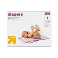 Up&Up Diapers Giant Pack (176-count) for reliable day and night protection and skin comfort.