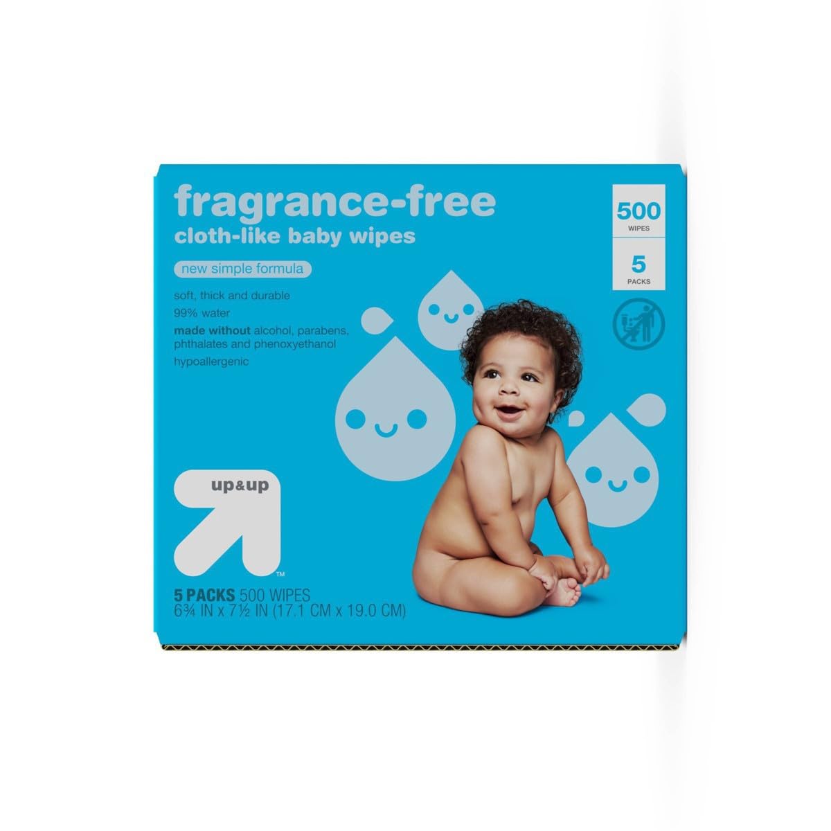 up & up baby wipes unscented 500ct pack for gentle cleansing