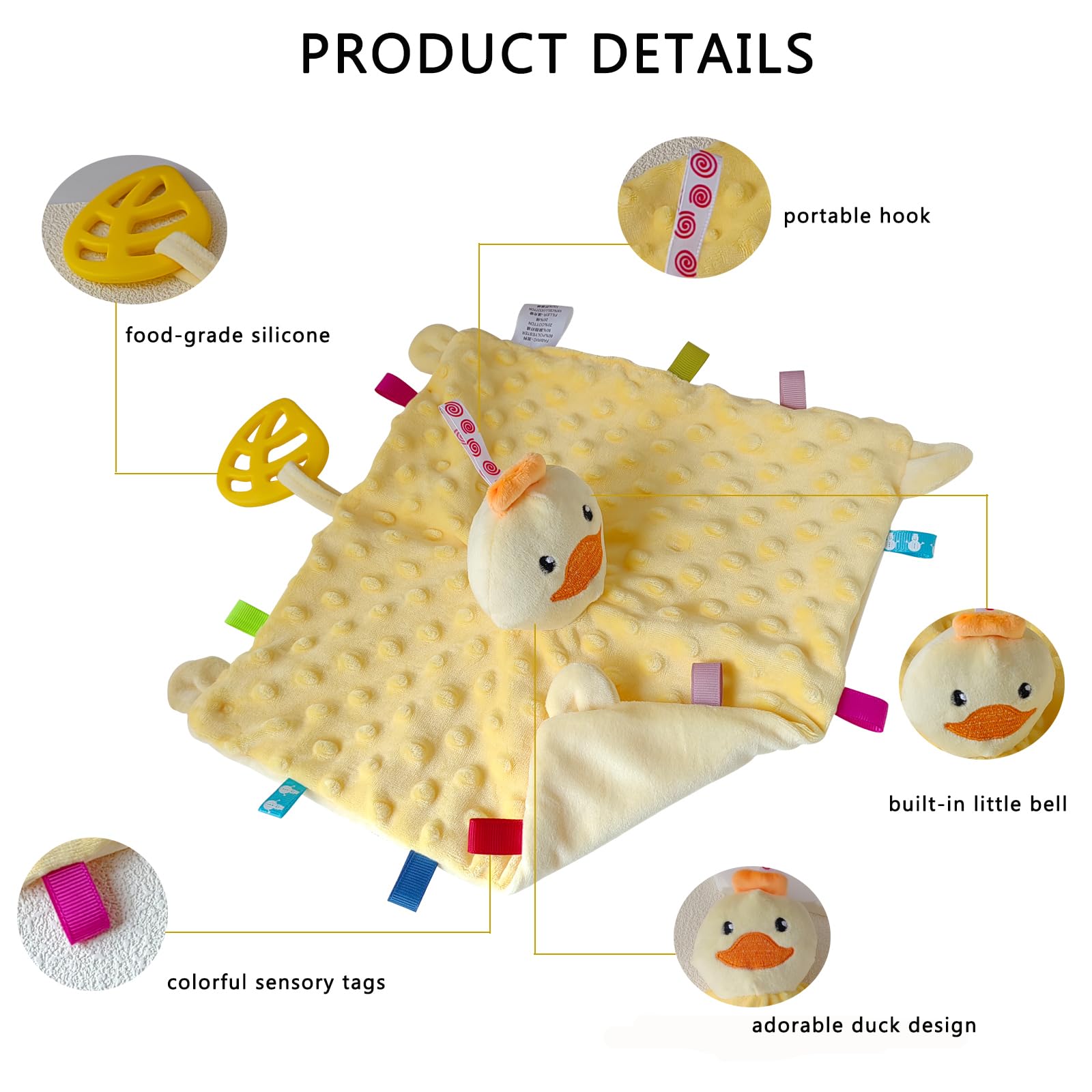 Upalupa plush teether incorporated for soothing gums and play.