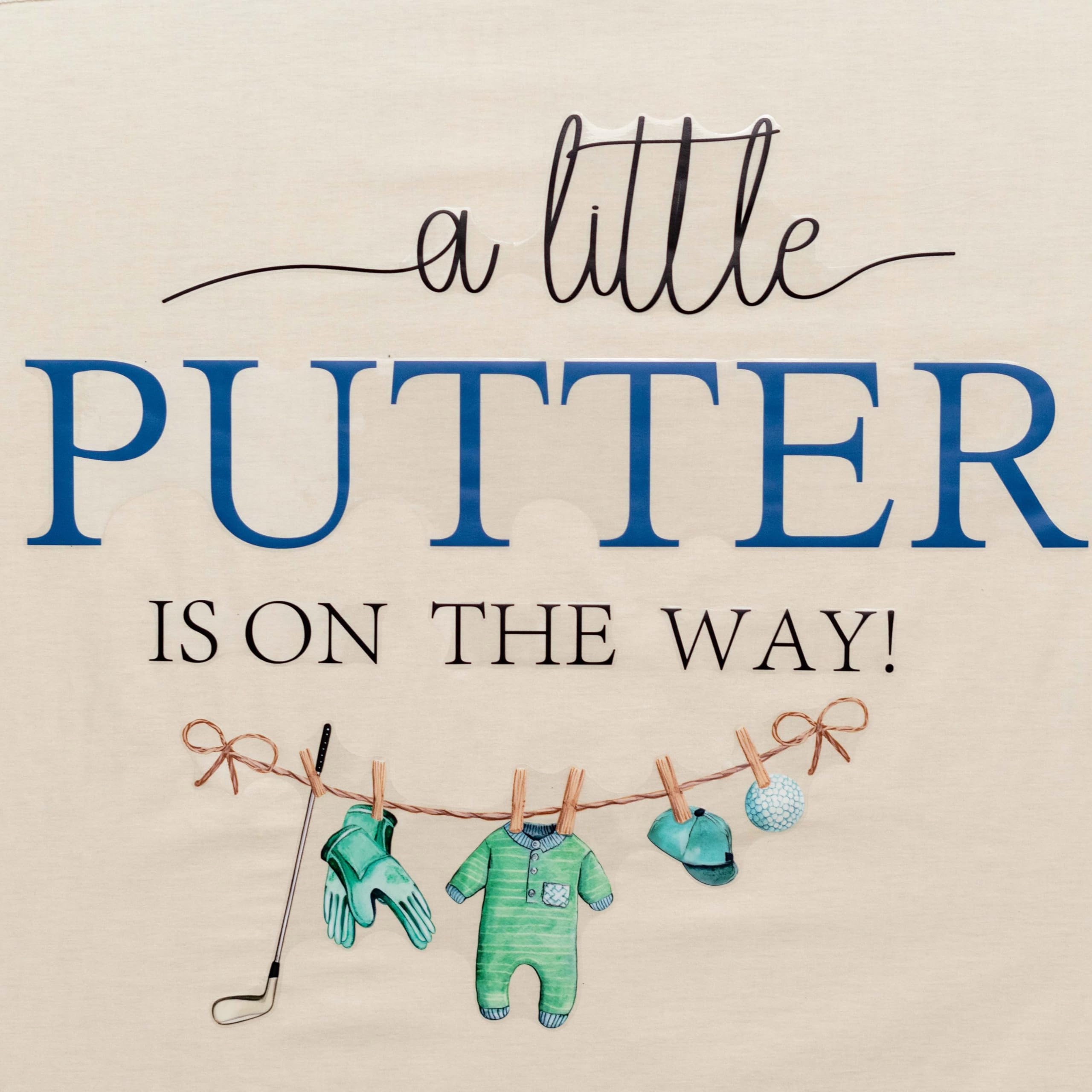 Upfirst mint-green accent decor for baby showers and gender reveals.