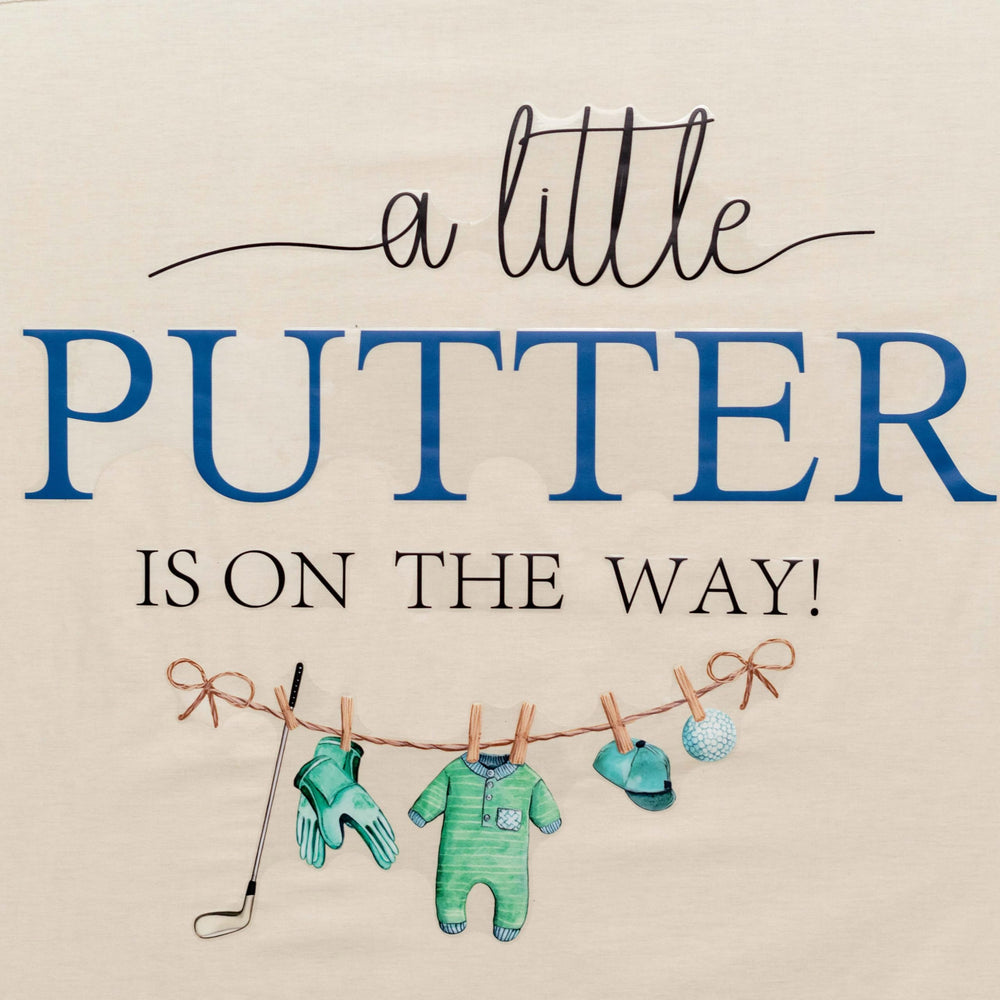 Upfirst mint-green accent decor for baby showers and gender reveals.