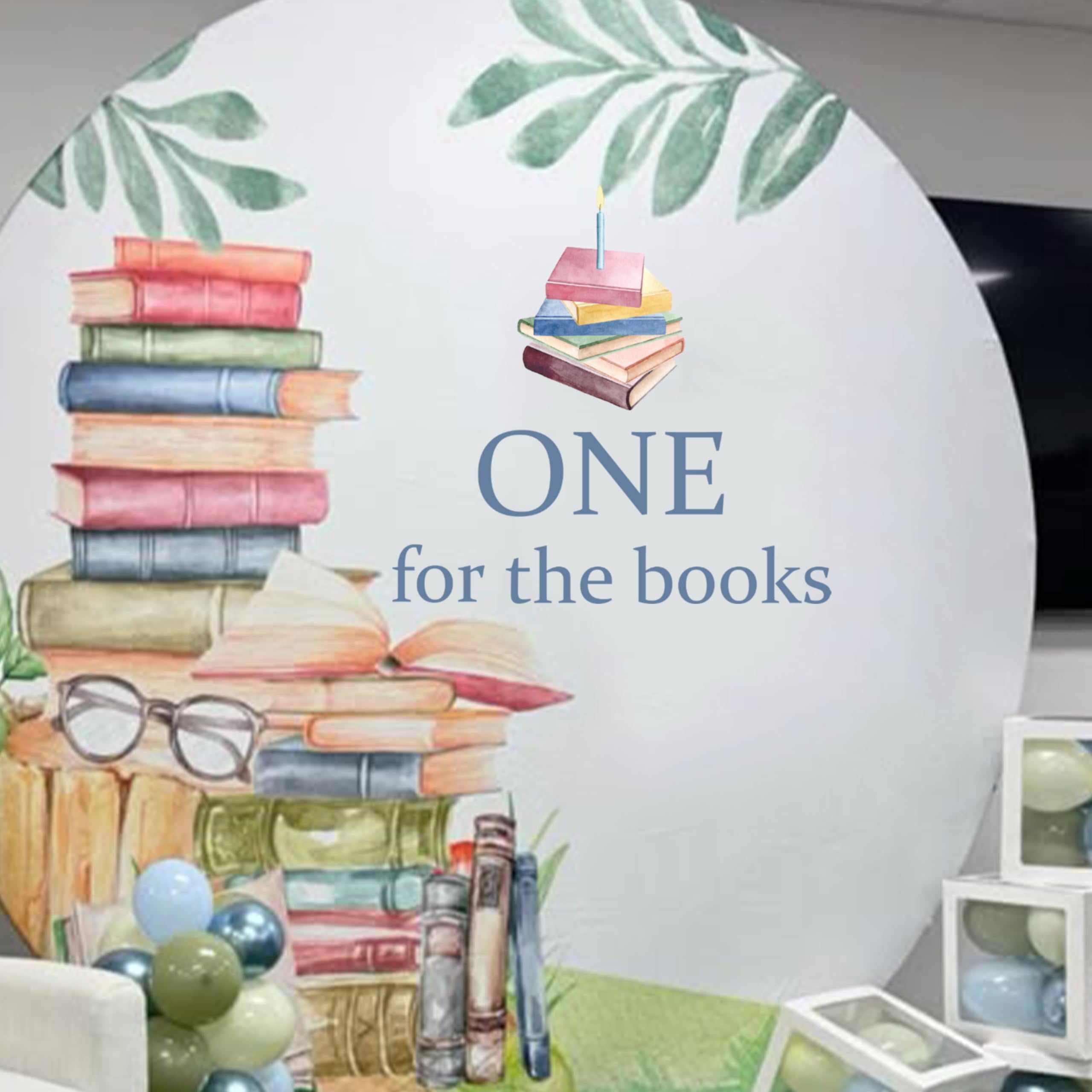 Upfirst Reading library themed decal adds a stylish kids' room touch.