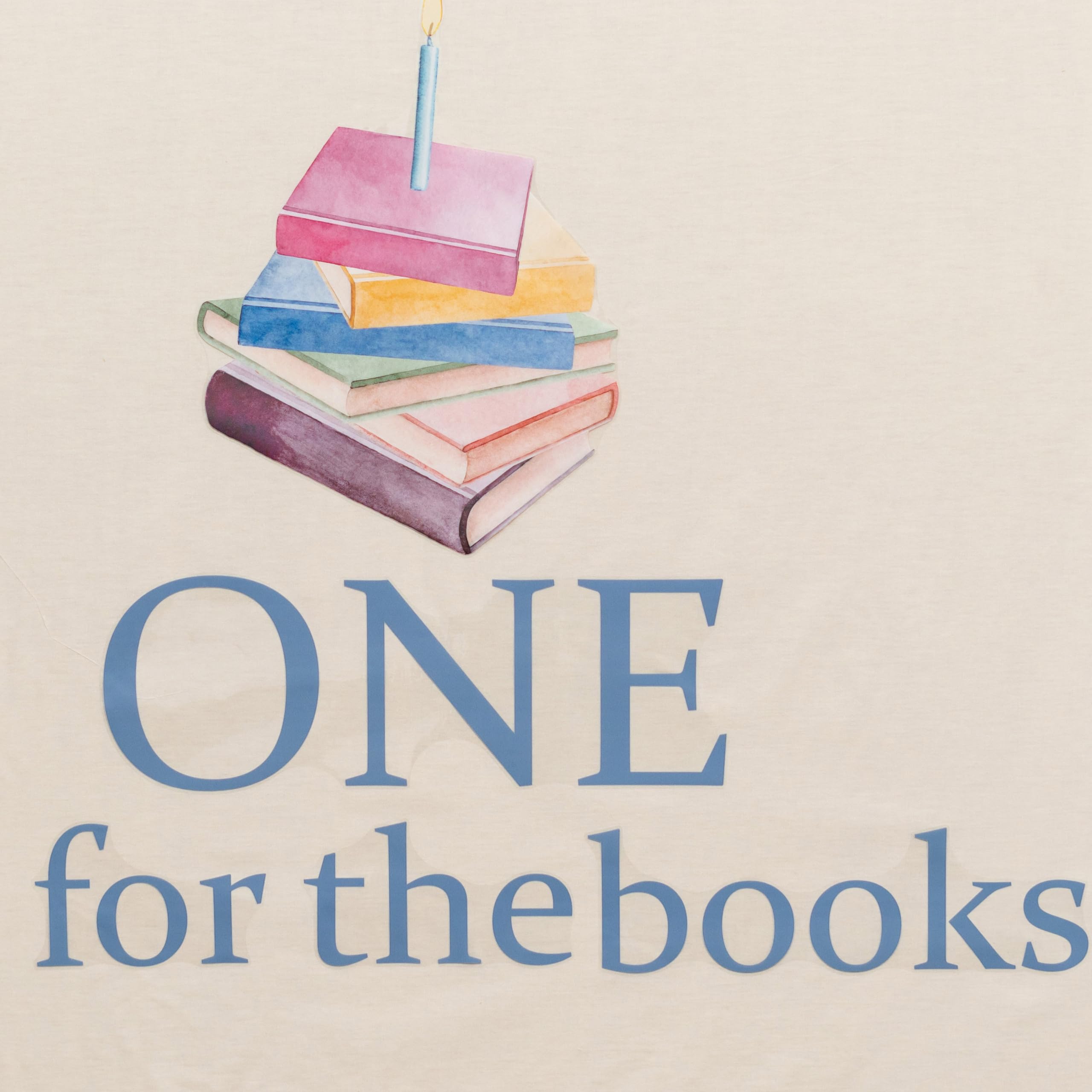 Upfirst Storybook decal acts as a whimsical focal point for photos.
