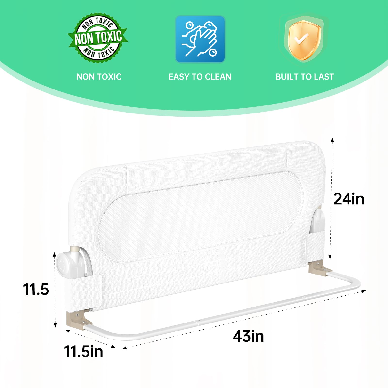Reinforced anchor system keeps UPGOGO rail stable on bunk beds
