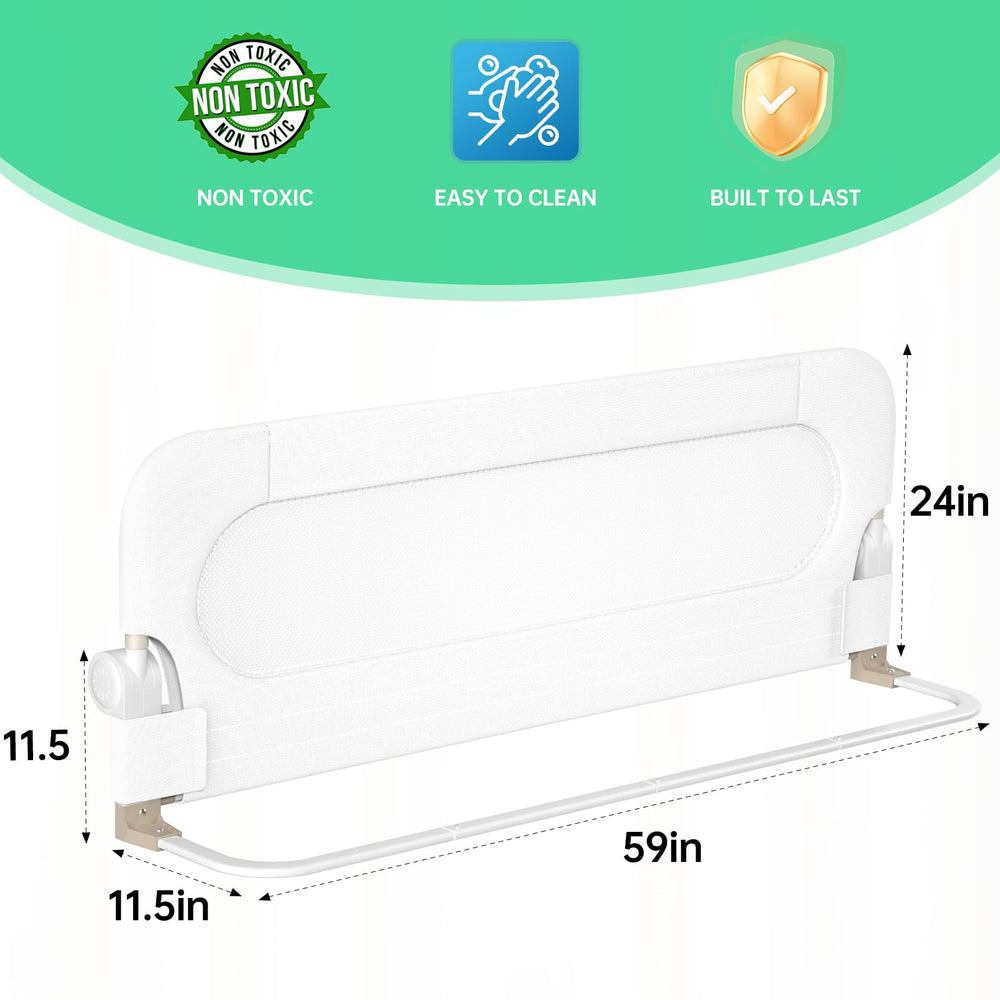 UPGOGO folding bed rail anchor system close-up with reinforced base.