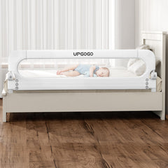 UPGOGO folding bed rail for toddlers overview showing size and fit