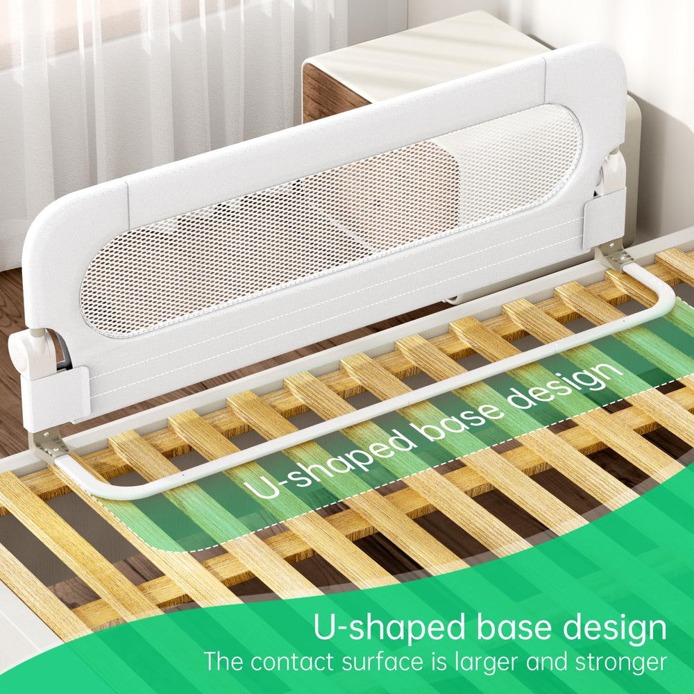 Dual safety locks on UPGOGO folding rail minimize openings