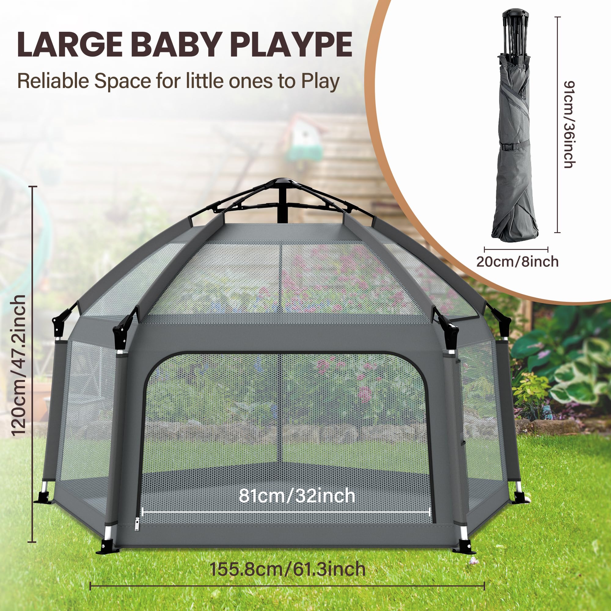 UPHUNAL durable oxford fabric and mesh for easy cleaning and visibility