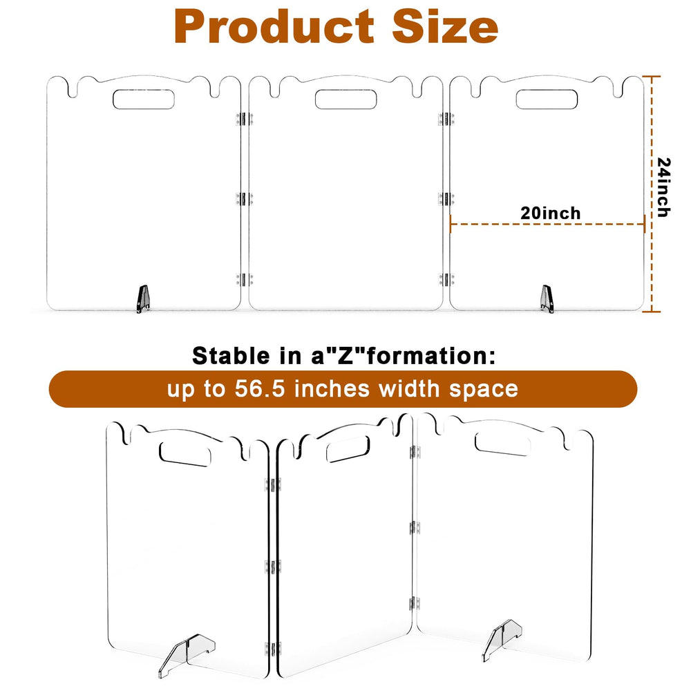 Upitry Clear Acrylic Gate in 80-inch four-panel setup as room divider.